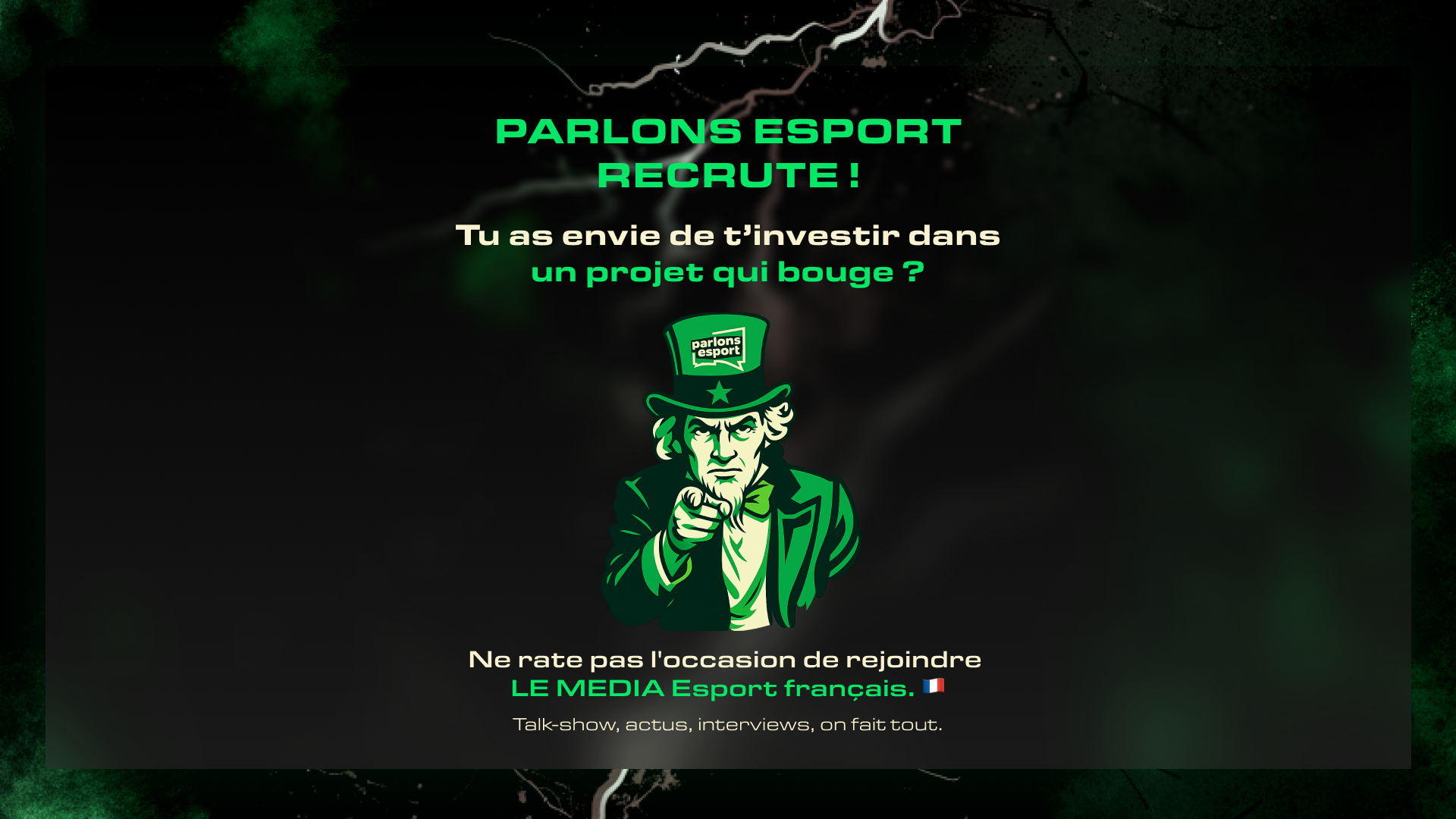 Parlons Esport recrute