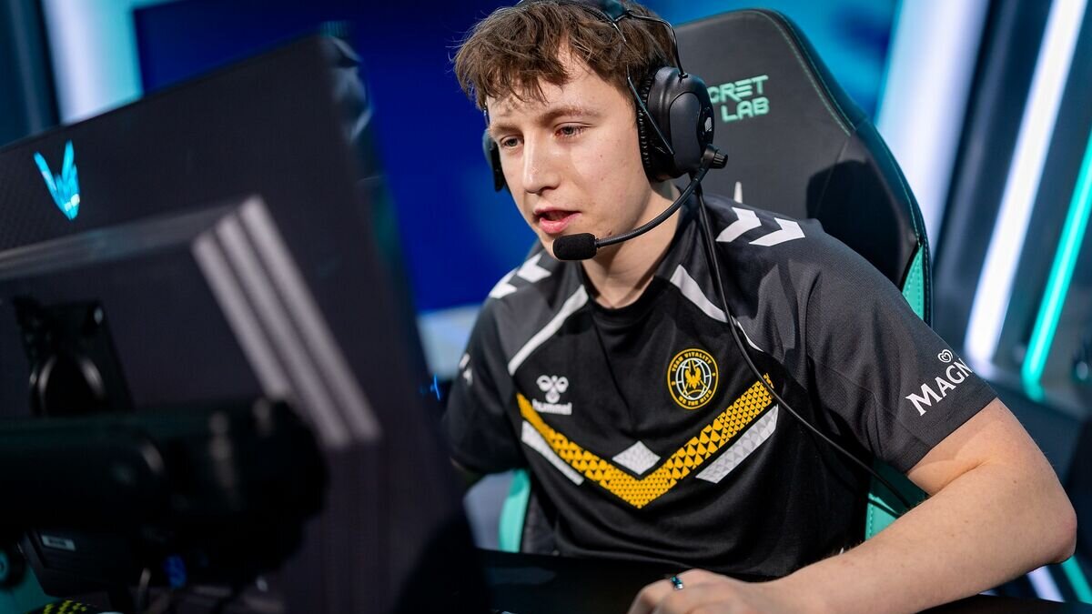 Linas "Lyncas" Nauncikas, joueur et jungler de l'équipe Vitality en LEC sur le jeu League of Legends de Riot Games.